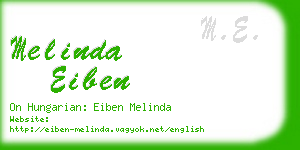 melinda eiben business card